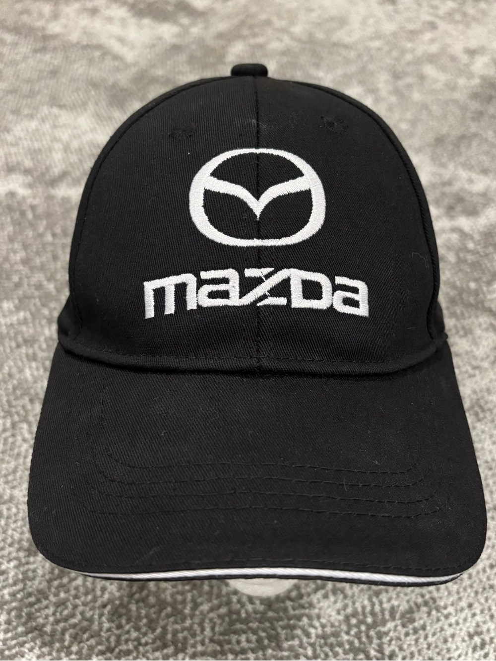 Mazda Classic Logo Black White OSFA Strapback Hat